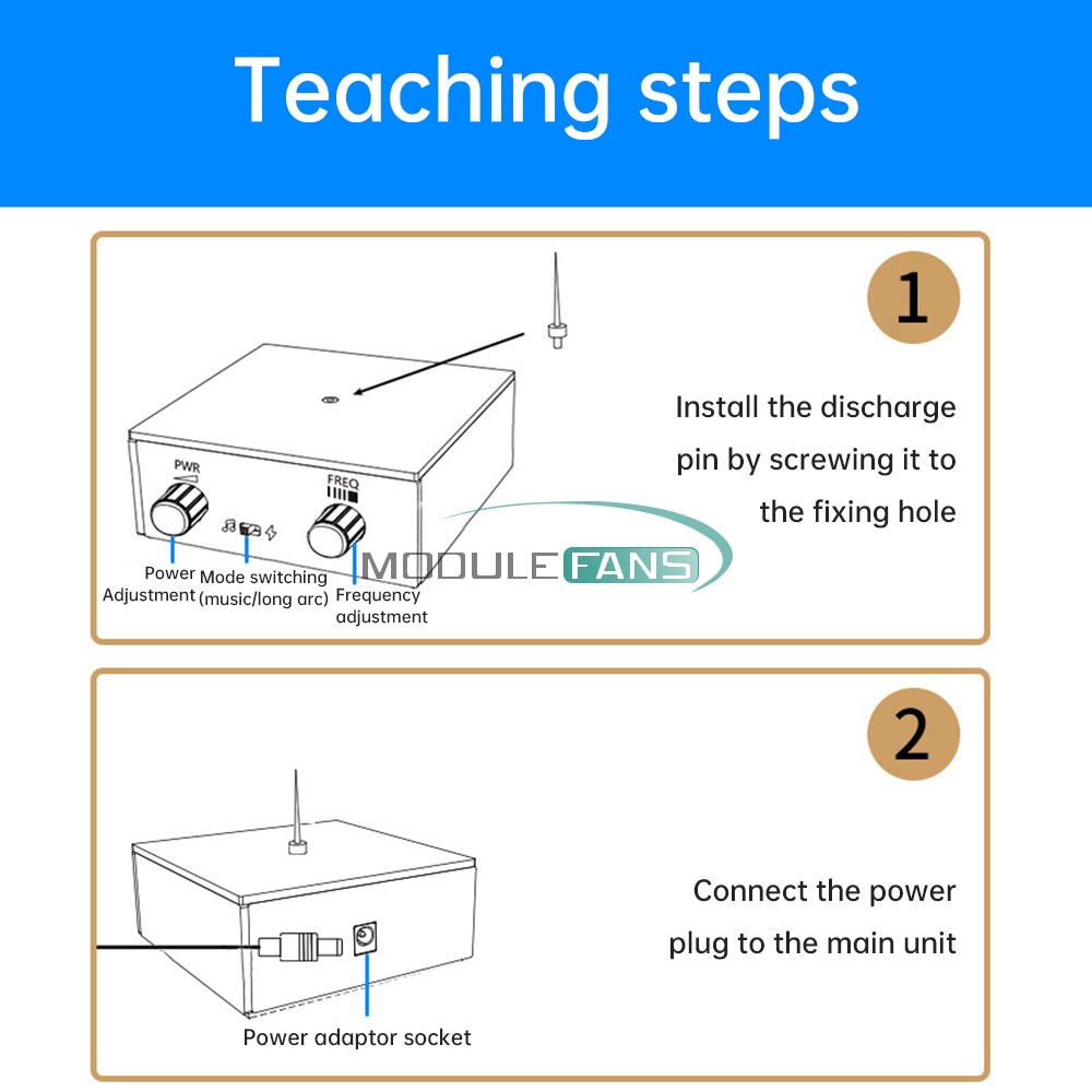 US Bluetooth Music Tesla Coil Plasma Loudspeaker Stimulate Interest Modelquality