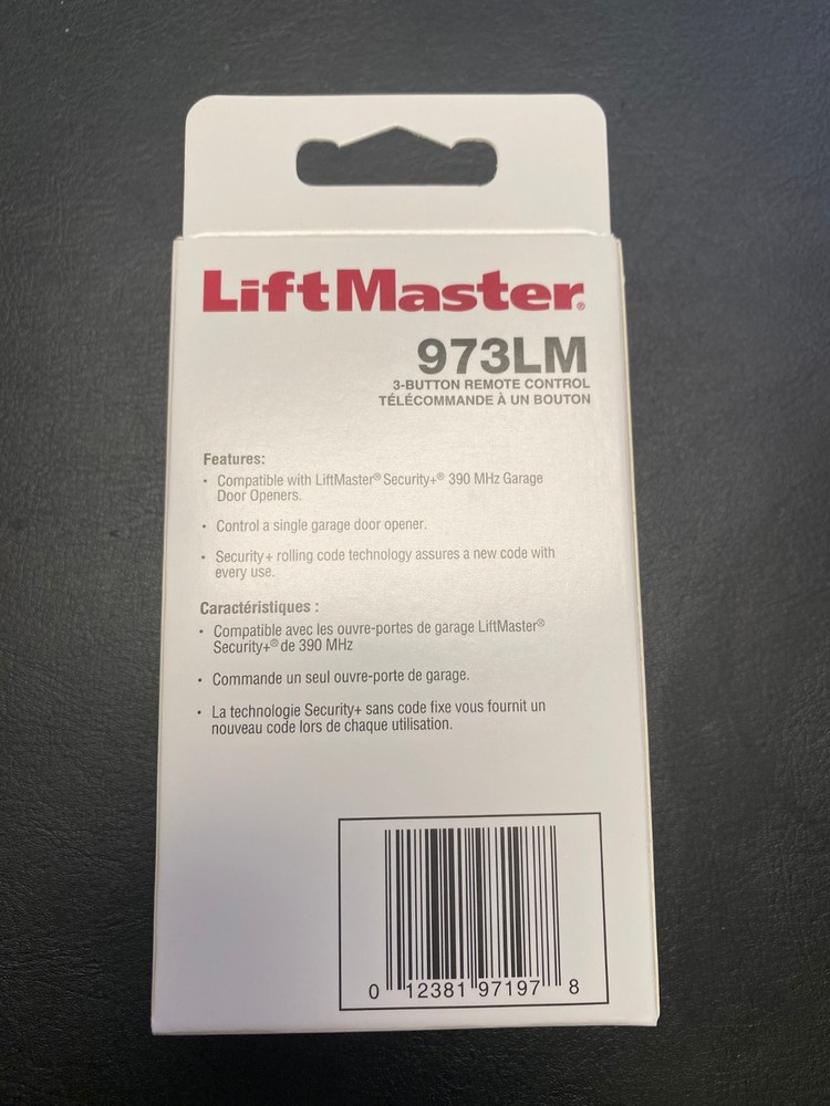Liftmaster Security+ Plus 973LM 3 Button Garage Door Opener Remote