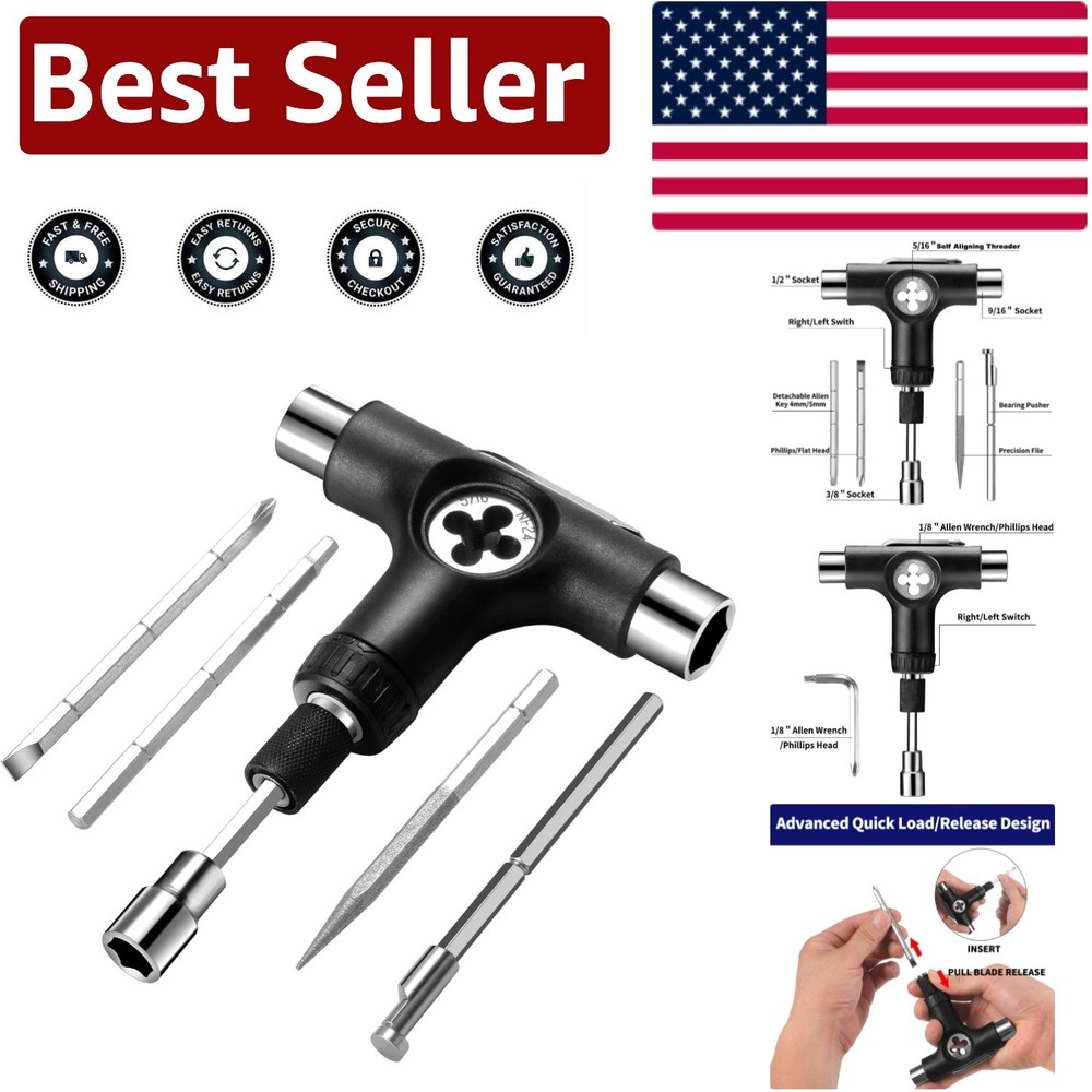 Essential Multi-Function Skate Tool - 10-in-1 Design for Skateboarding & More
