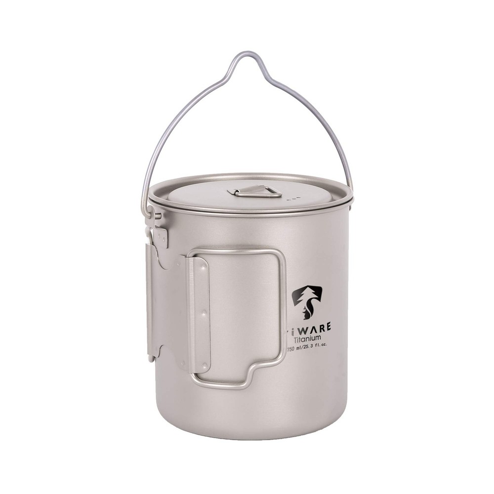Titanium 750ml Multi Function Cup Pot Cookware Compact Cooking Set w. Folding...