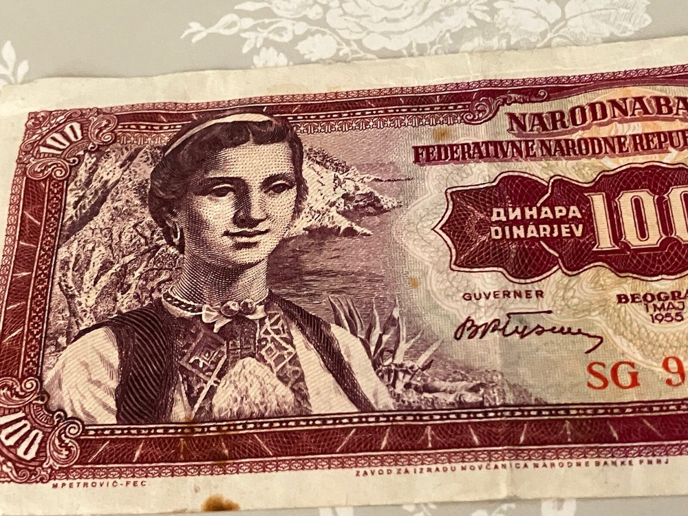 YUGOSLAVIA 100 Dinara 1955 Beograd