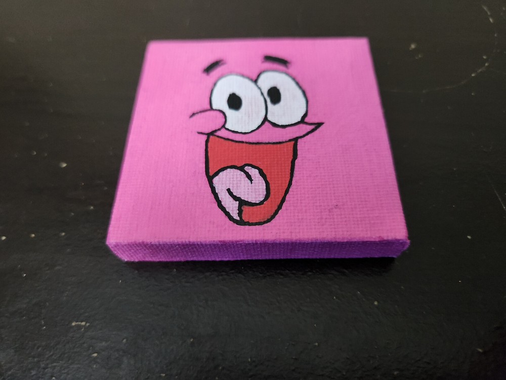 Handpainted Stretched Canvas Magnet Patrick Star (*FAST SHIPPING!*)