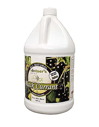 Vinters Best Black Currant Fruit Wine Base for Home Wine Making 128 oz Jug
