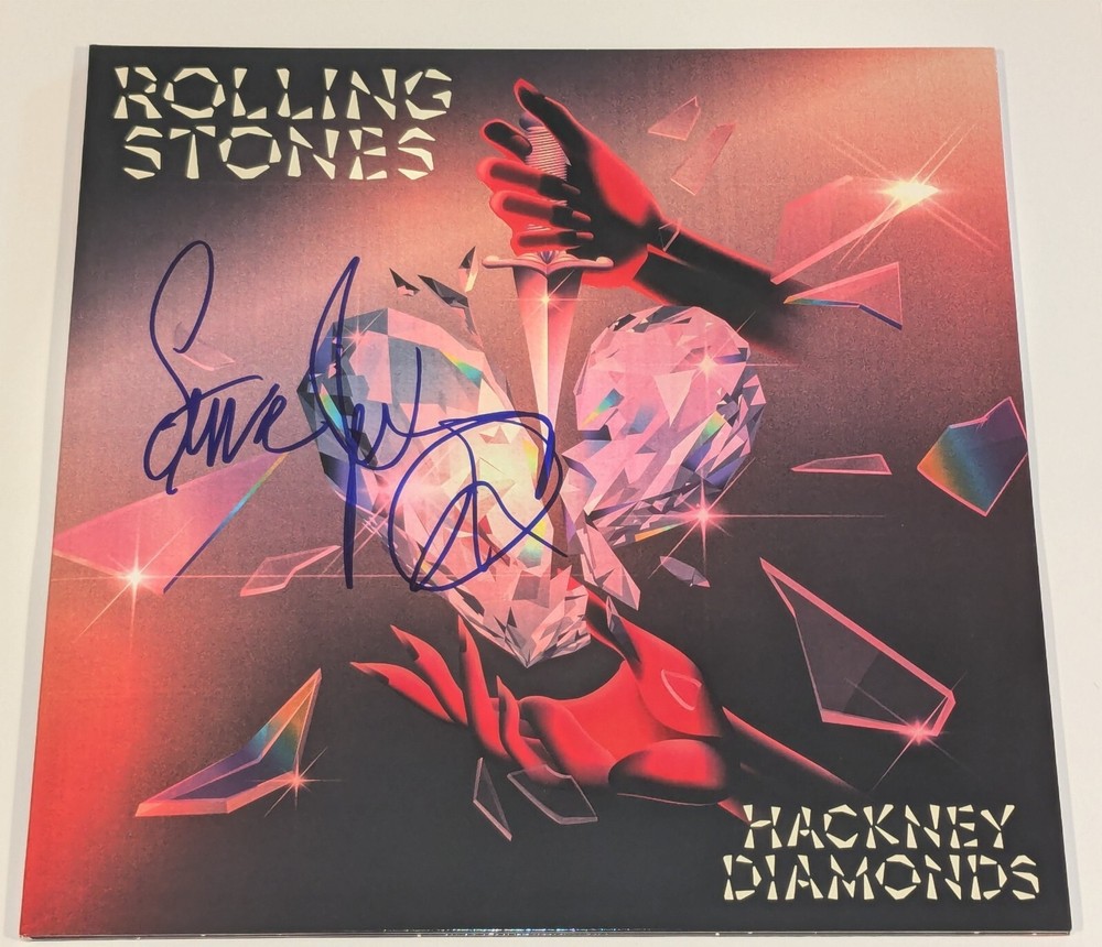 ROLLING STONES STEVE JORDAN signed "HACKNEY DIAMONDS" LP RECORD BECKETT (BAS)