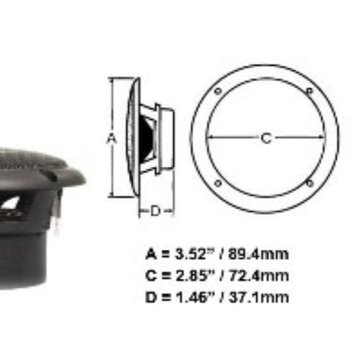 Poly-Planar 3" White Flush Mount Speaker MA-3013W (SINGLE )