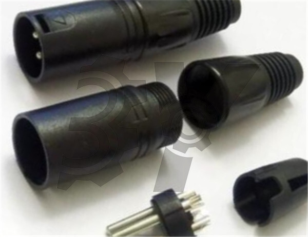 1PCS XLR Male 3-pin Plug Connector MicrophPatch NEW