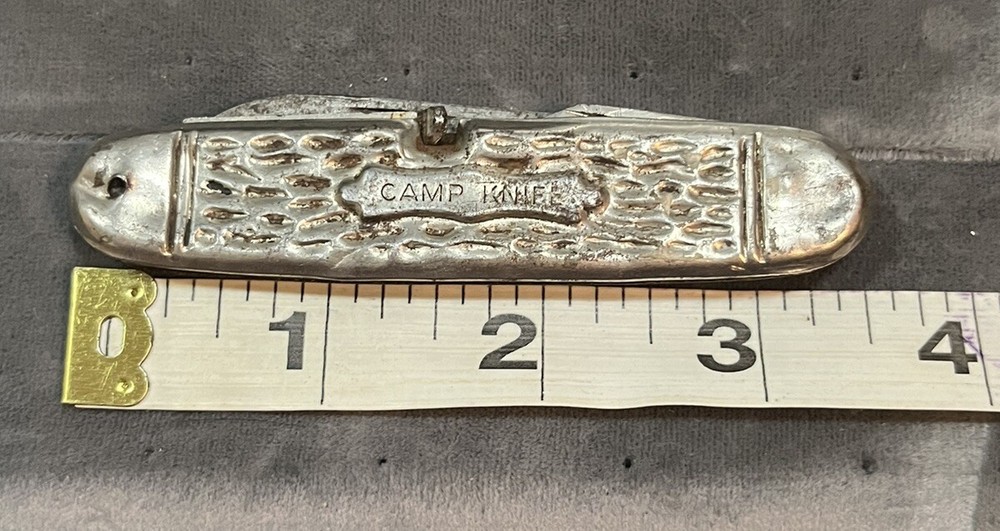 VINTAGE SILVER CAMP KNIFE 3 Blade