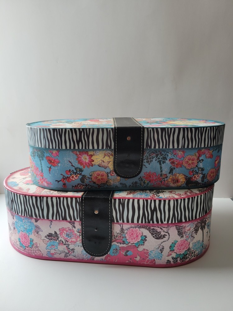 Punch Studio Set Of Nesting Decorative Storage Boxes Nice!