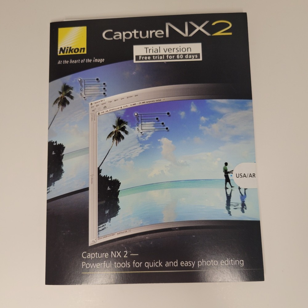 Nikon Capture NX 2 Camara Software CD Trial Version  Windows & Mac Computer