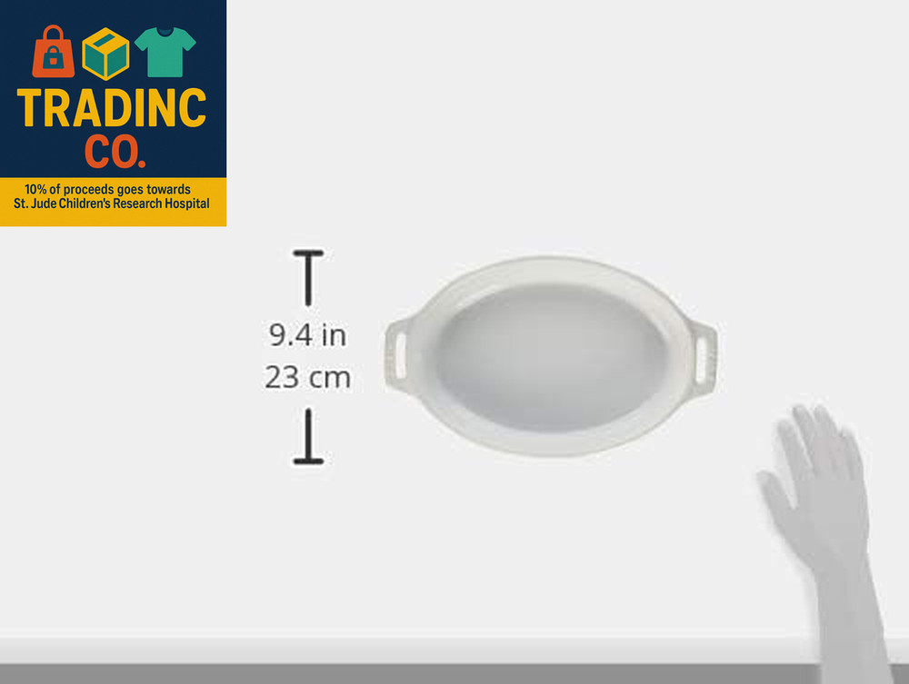 Ceramic Oval Baking Dish Set, 2-Piece, White