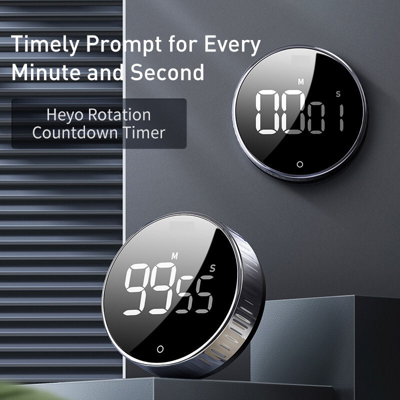Magnetic LCD Large Display Circular Knob Loud Digital Kitchen Countdown Timer