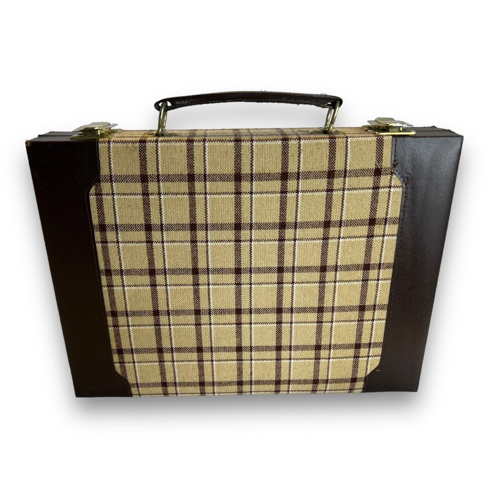 Vintage Backgammon Game Briefcase Canvas Vinyl