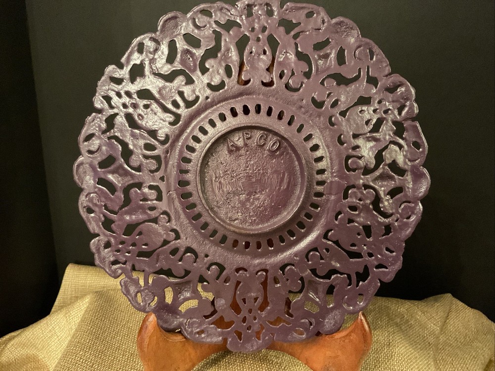 Vintage Cast Iron Rose Plate Wall Decoration