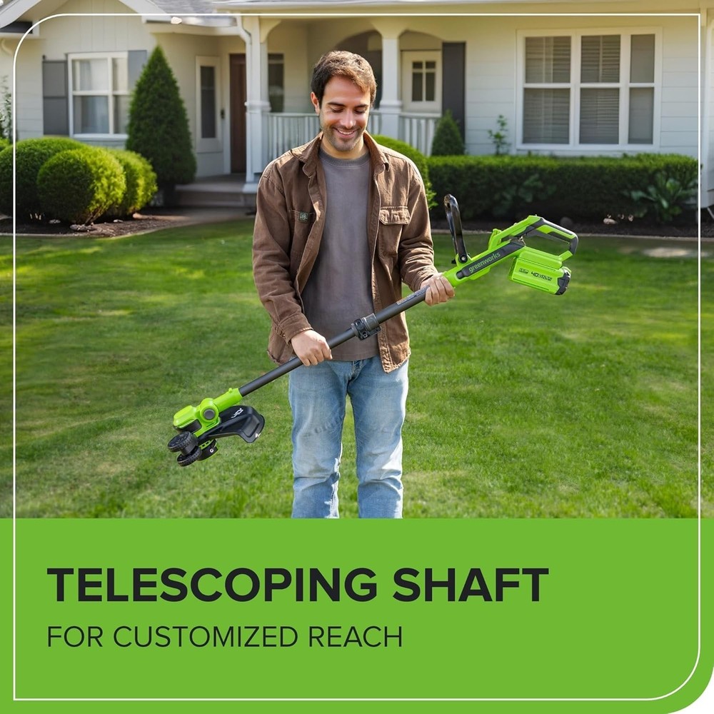 40V 13" Cordless String Trimmer/Weed Wacker + Edger Includes 20 Blades, 2.0Ah...