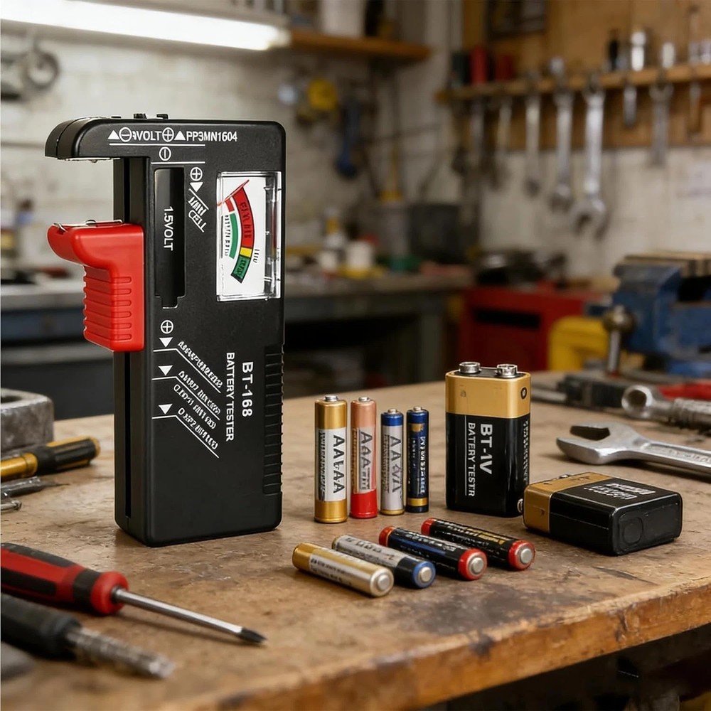 2 Pack Battery Tester, Universal Battery Checker for AA / AAA / C / D / 9V