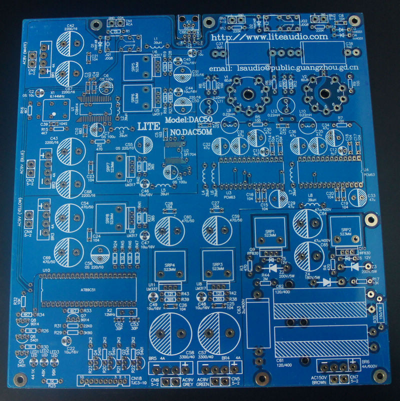 LITE DAC-50 DAC Decoder Bare PCB Board PCM63 210mm×200mm