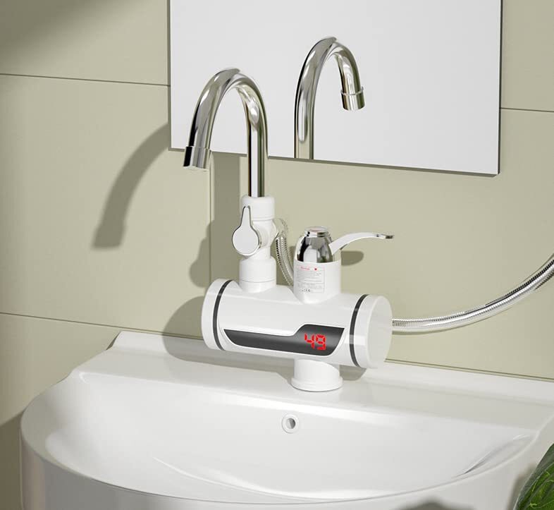Calentador Instantaneo Electrico Agua Caliente Grifo Cabezal de Ducha Para Baño