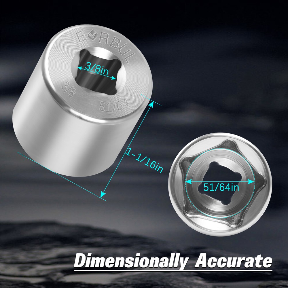Utility Impact 5-Point Socket 3/8" Drive 51/64" for Fire Hydrant 5-Point Nuts