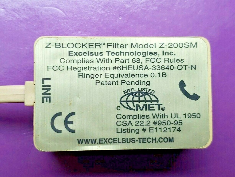 Z-Blocker Single Line DSL Filter Model Z-200SM Excelsus Technologies