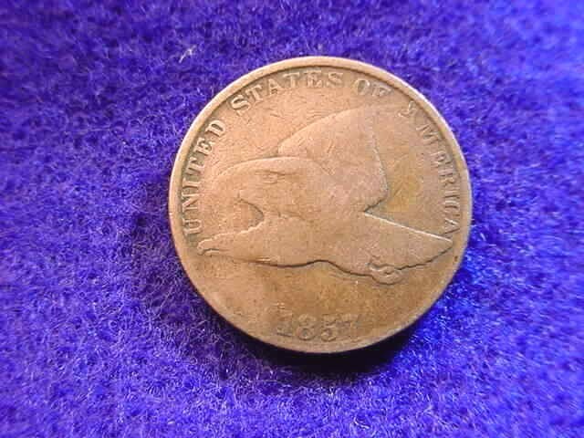 1857 FLYING EAGLE CENT GREAT COIN!!   #54