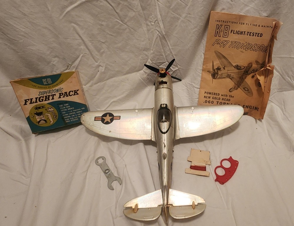 RARE!!K&B AURORA P-47 THUNDERBOLT!!!! COX,THIMBLE-DROME,WEN-MAC,COMET,TESTORS.