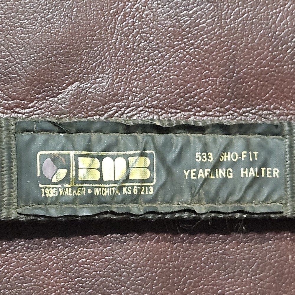 Two Yearling Medium Horse Leather Double Leather & Poly Stitched Halter