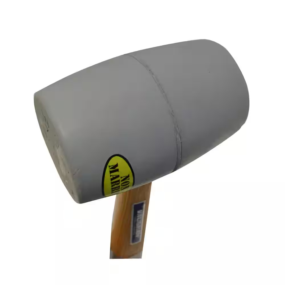 20 Oz. White Rubber Mallet with 13 In. Hardwood Handle