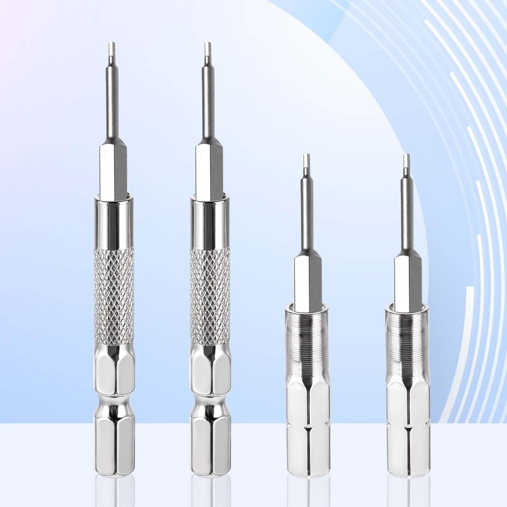 1/4 to 4mm Bit Adapter, Hex Screw Driver Adapter Magnetic Medium, Silver