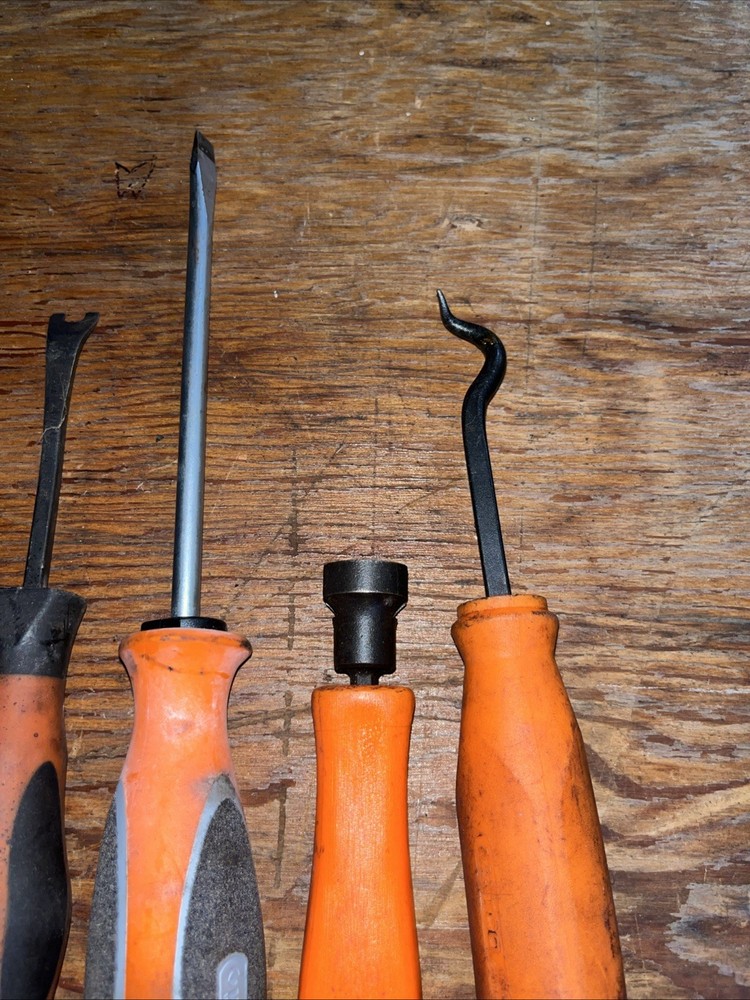 MATCO Tools Lot Of 7 Orange Handle Screwdriver, Pick, Panel Tools, Brake Tool
