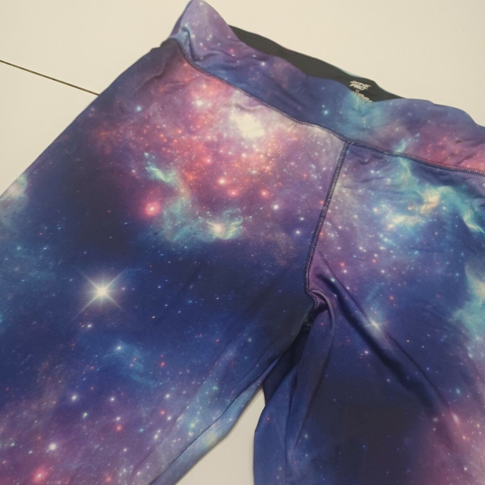 Zone Pro Women Pant Purple Galaxy Stretch Pull Ons Plus 3X Polyester Leggings