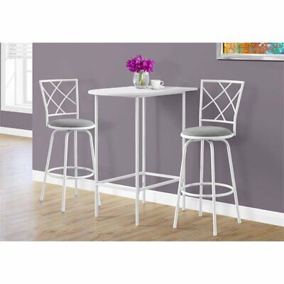 Home Bar Bar Table Pub 36" Rectangular Small Kitchen Metal White