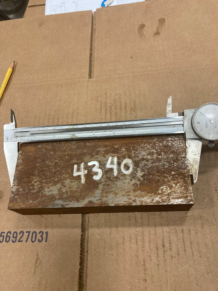 1 pc 4340 bar 1.6" x 3.25" by 8.2" long rectangular material stock