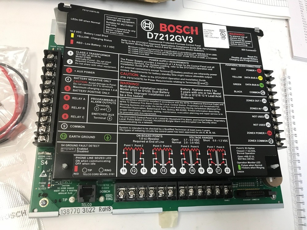 Bosch D7212GV3 Security Control Panel