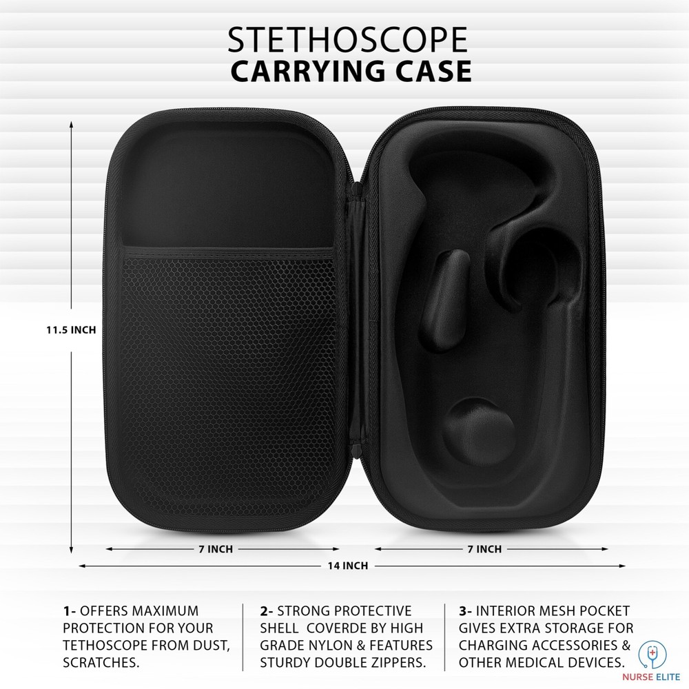 NURSE ELITE Molded Stethoscope Case with Secure Fit