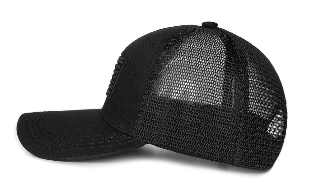 Mesh Baseball Caps One Size-Medium Black 2