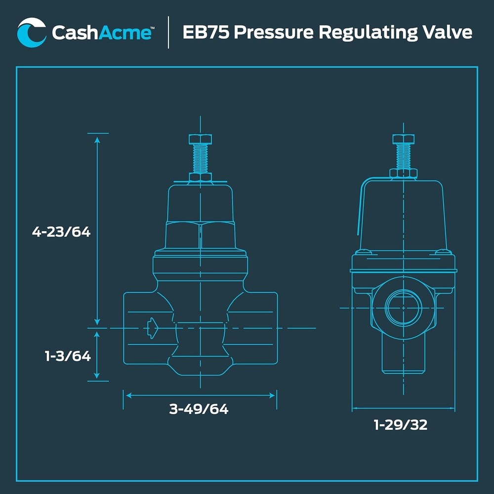 3/4 Inch EB75 FPT x FPT Pressure Regulator Valve (PRV), 45 PSI, 23000-0045