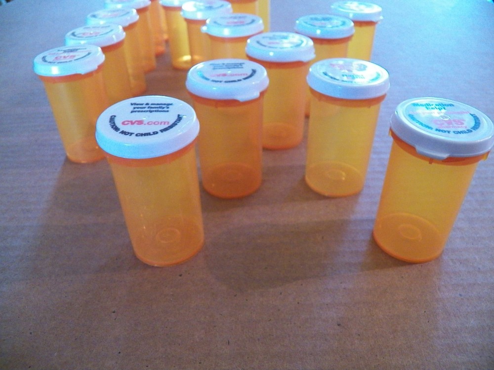 21 Empty RX Pill Bottles Crafts Storage Containers NCRL M