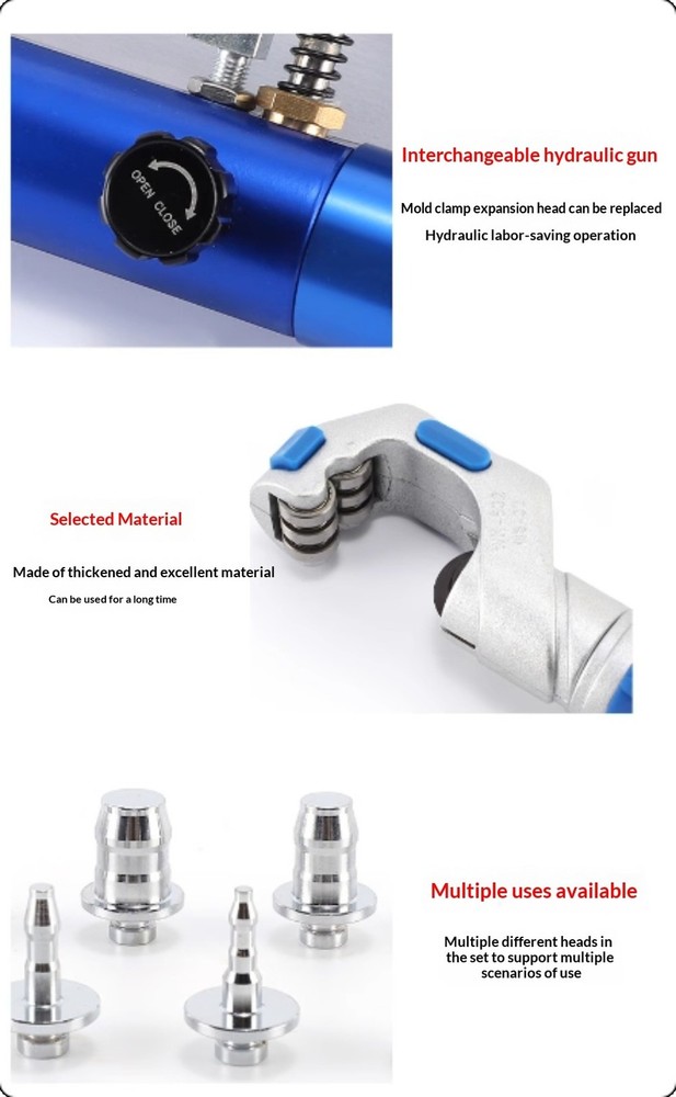 Universal Hydraulic Flaring Tool Swaging Tool Accurate Pipe Fuel Line Kit