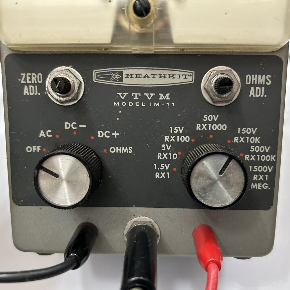 HEATHKIT VTVM MODEL IM-11 VACUUM TUBE VOLTMETER Working Condition