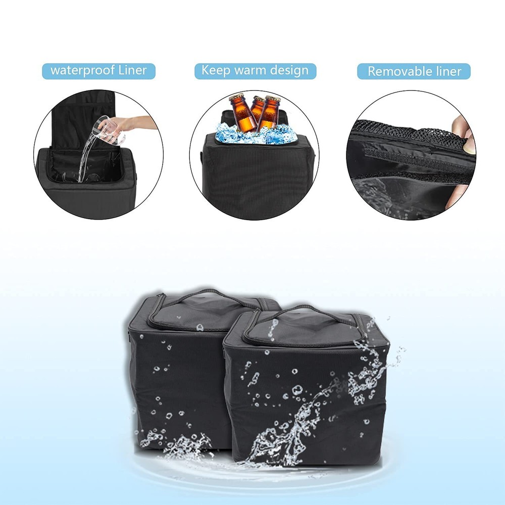 Large Trunk Organizer with Cooler 3 Compartments SUV Cargo Organizer Portable...