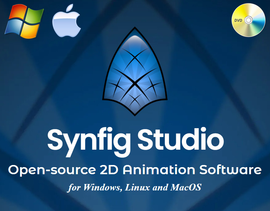 Synfig Studio Pro 2D Animation Software - Windows & MacOS - DVD - FREE SHIPPING