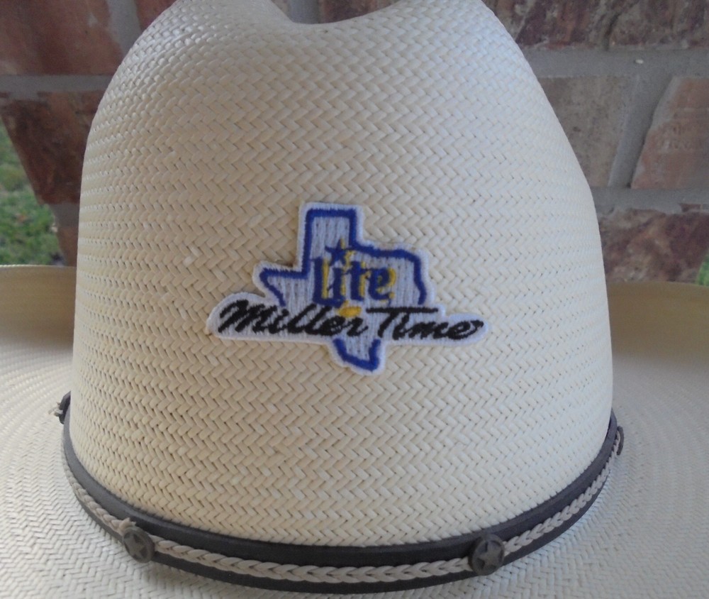 SM MILLER LITE-MILLER TIME-TEXAS-IRON ON PATCH  2 BY 1.25 "