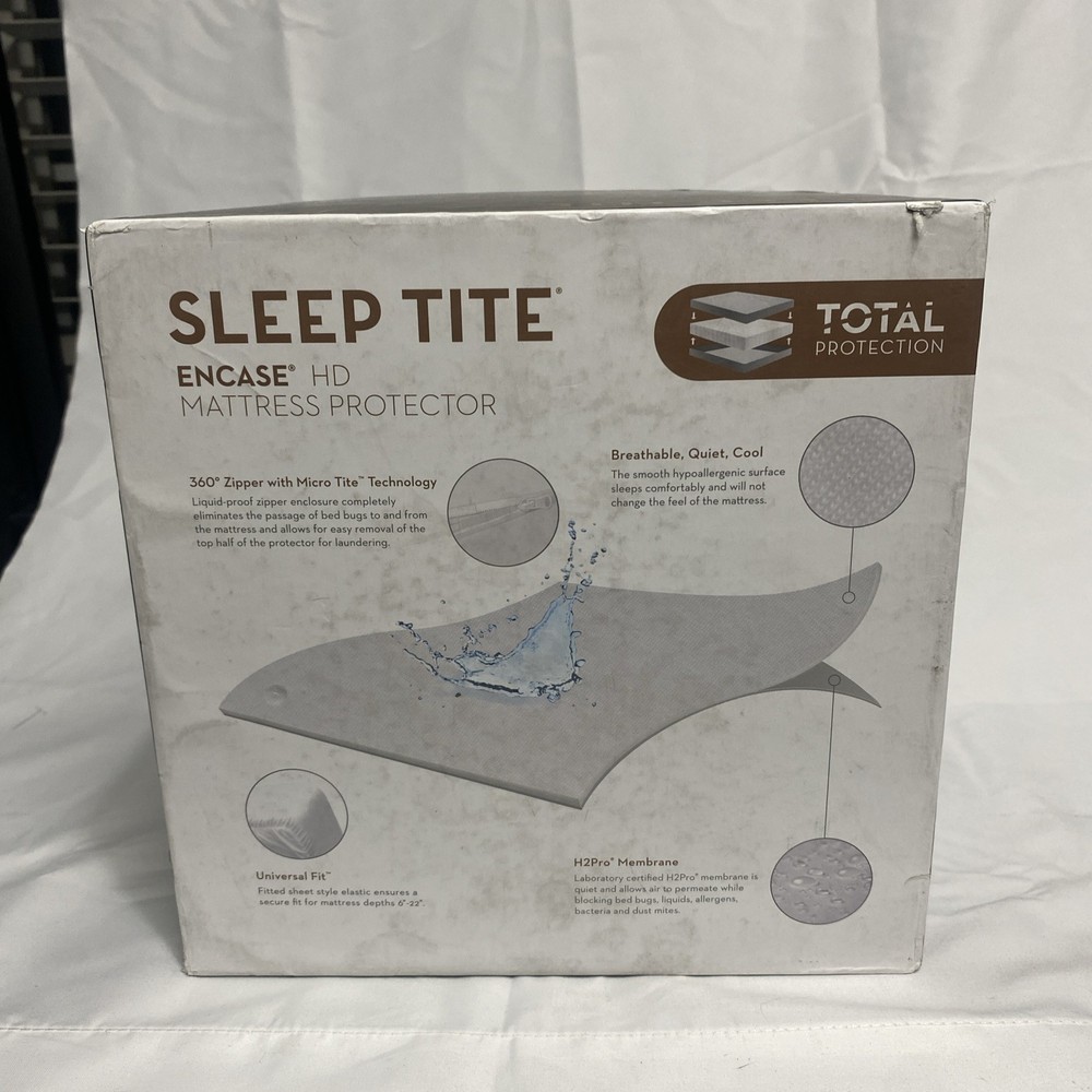 Malouf Sleep Tite Hypoallergenic Bed Bug Box Spring Protector Encasement - KING
