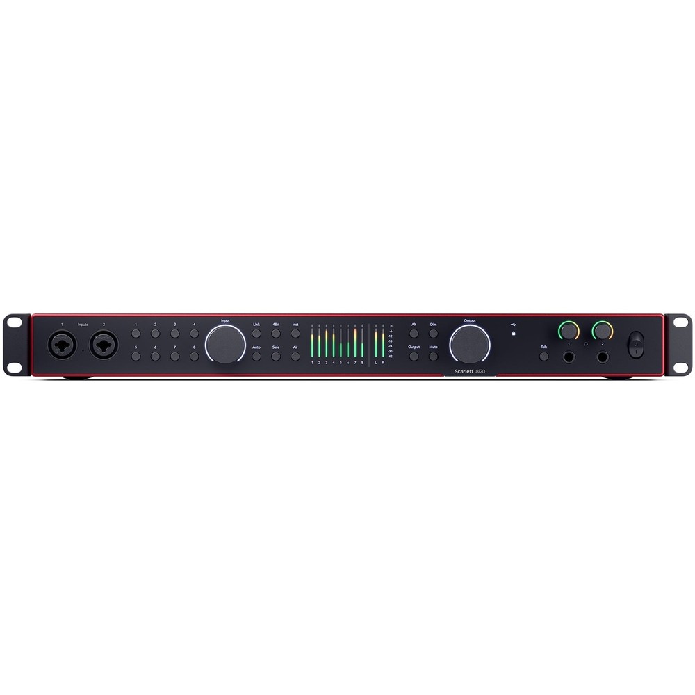 Focusrite Scarlett 18i20 (4th Gen) USB Interface Bundle with with XLR Cables