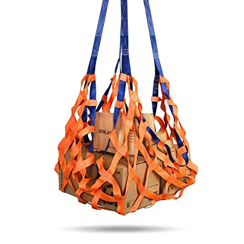 6.56' x 6.56' Cargo Lifting Nets -Lifting Straps for Hoist - Flat Polyester