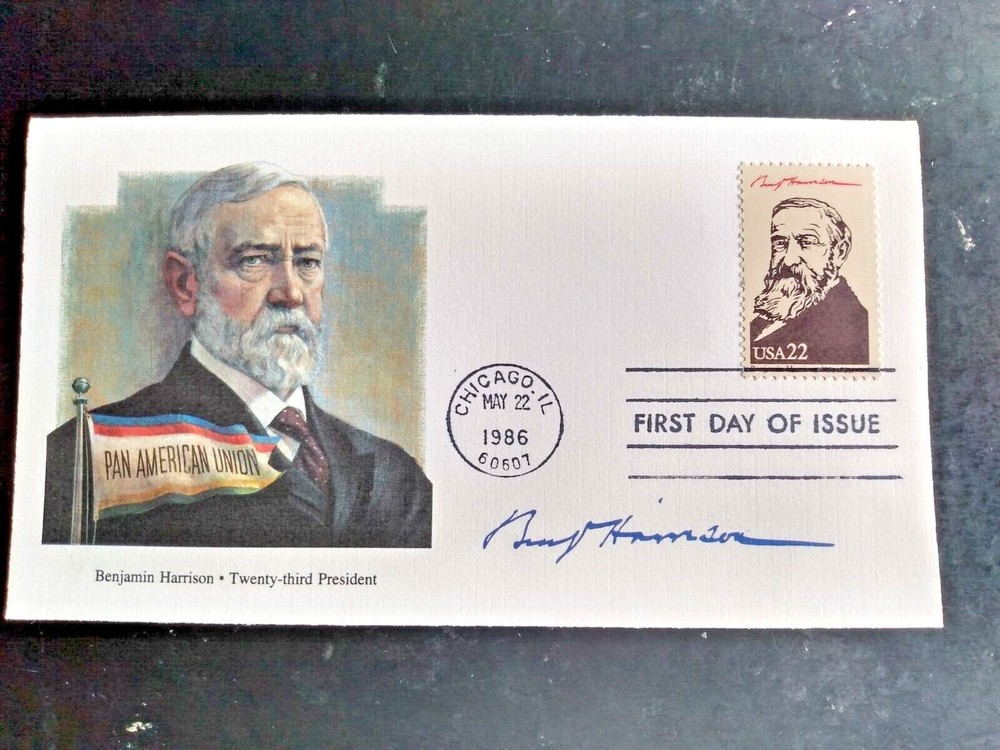 PRESIDENT BENJAMIN HARRISON  FLEETWOOD CACHET 1986  FDC VF UNADDR