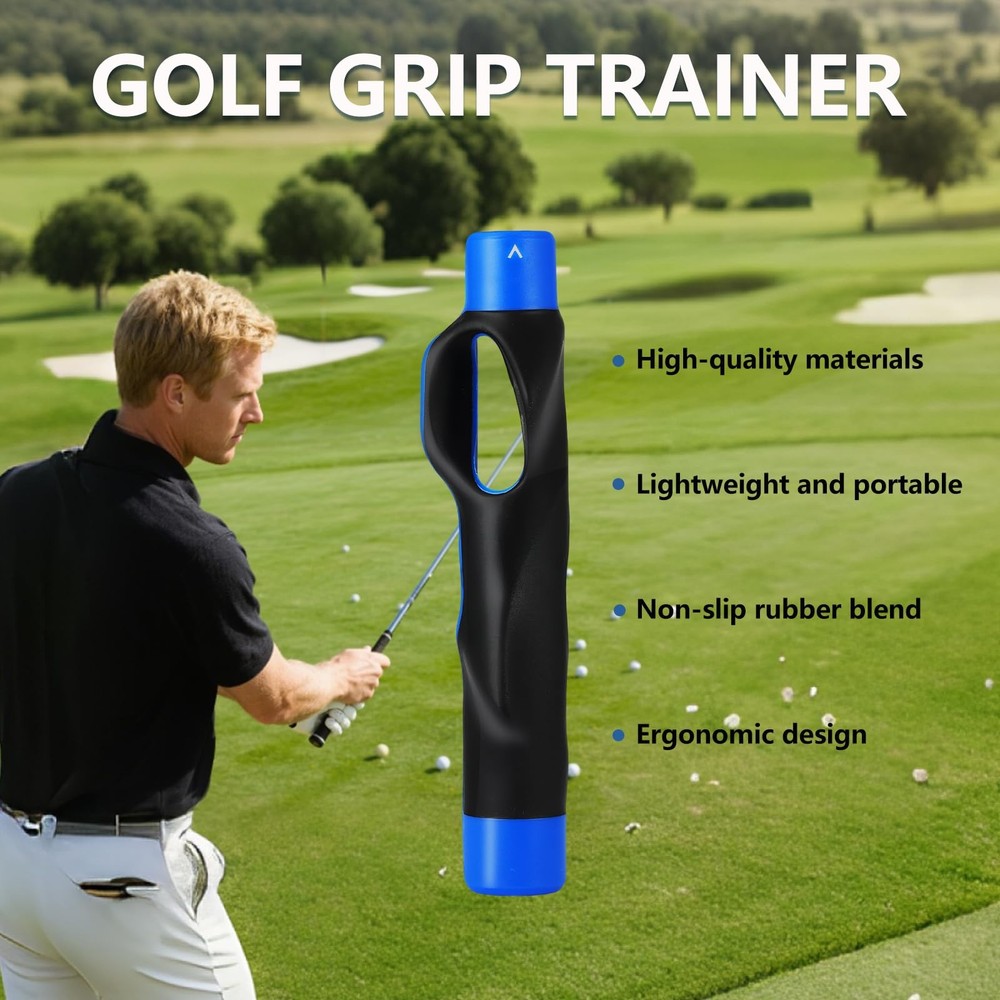 Golf Grip Trainer & Swing Training Aid – Correct Hand Positioning, Blue