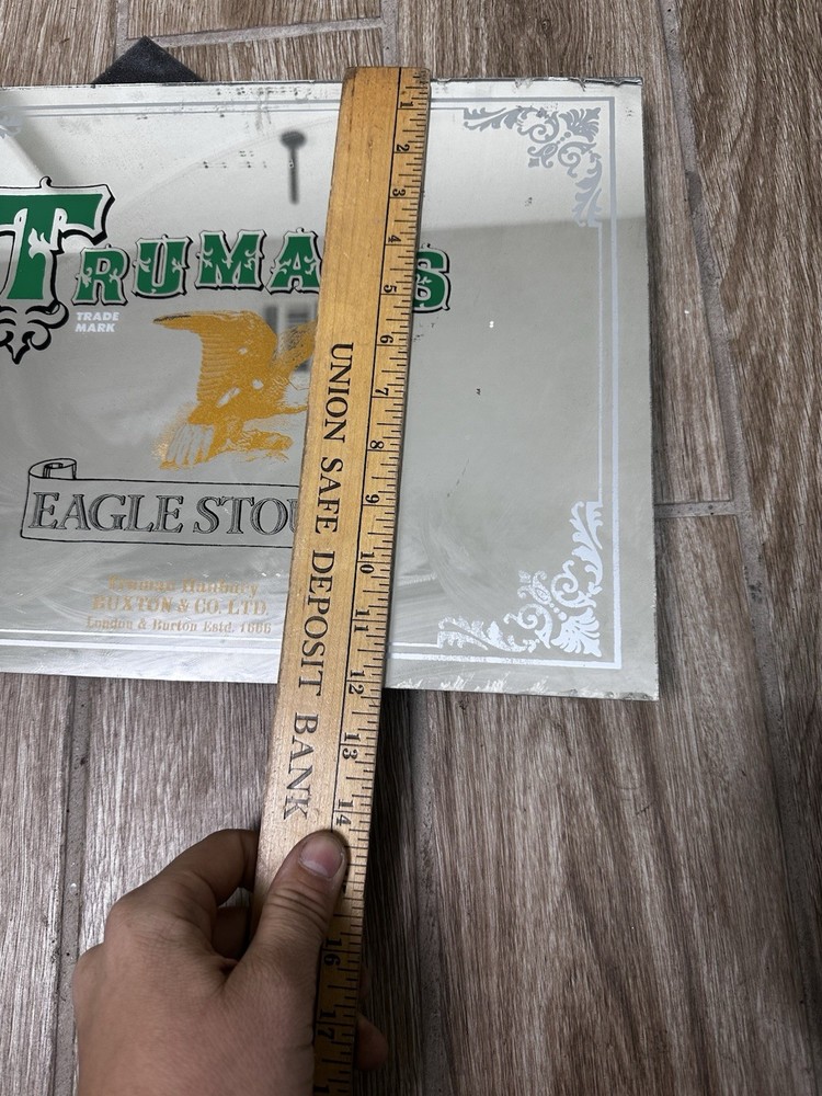 Vintage Trumans Eagle Stout Pub Mirror Sign
