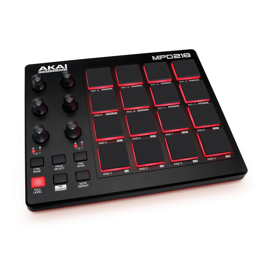 Professional MPD218-USB MIDI Controller with 16 MPC Drum Pads, 6 Assignable