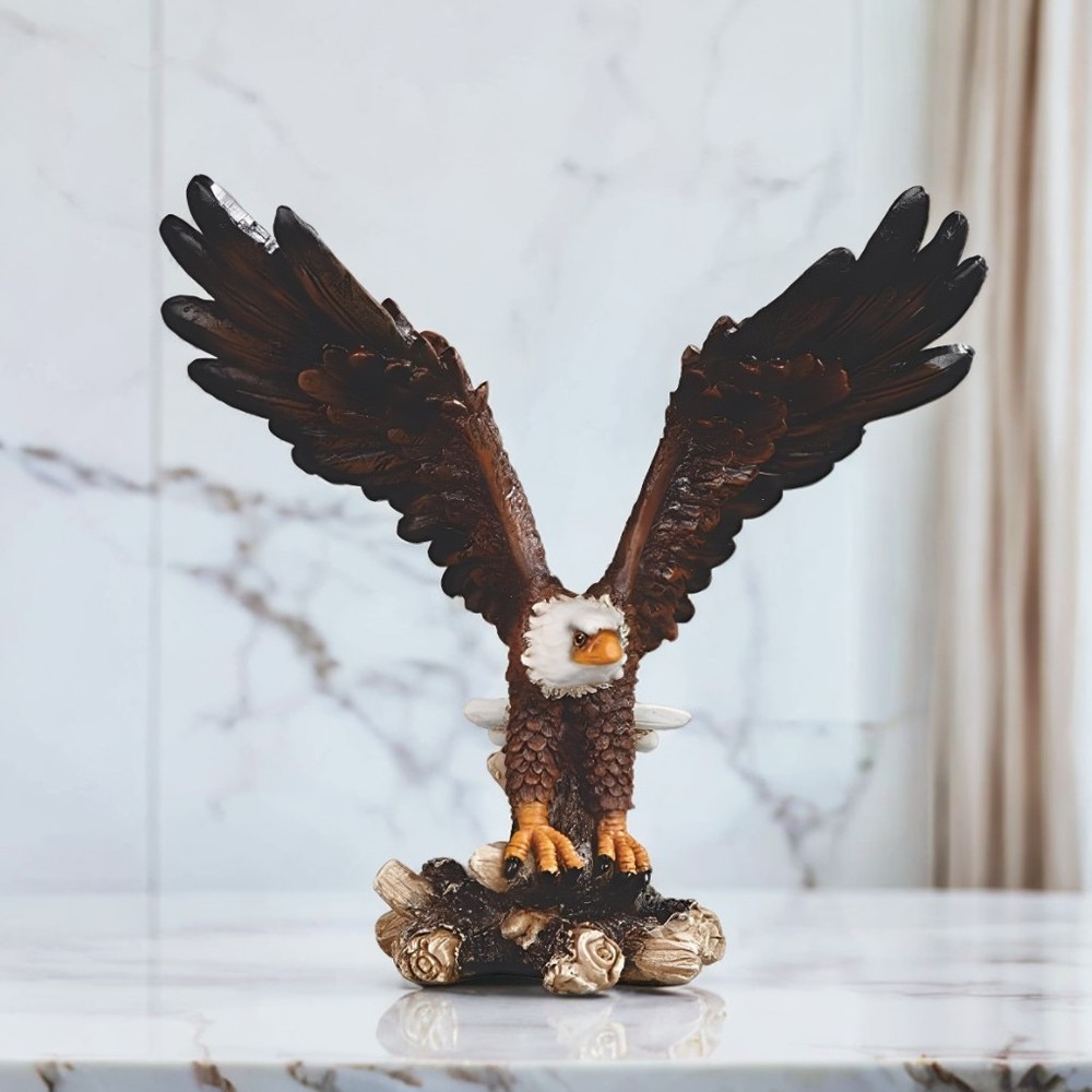7"H Eagle Flying Up Figurine